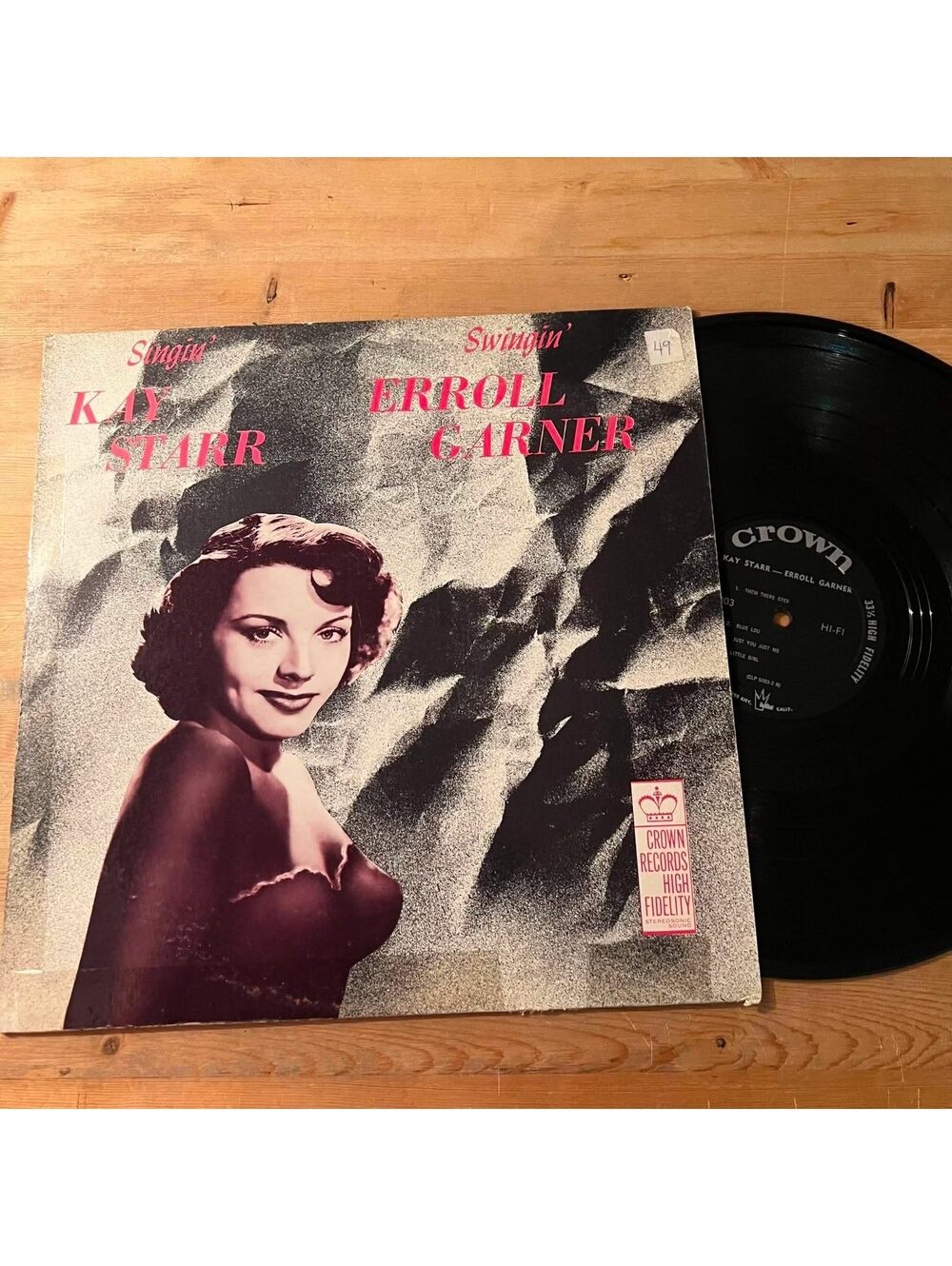 Kay Starr/Errol Garner - Singin' Kay Starr, Swingin' Errol Garner 33rpm VG+ VR21
